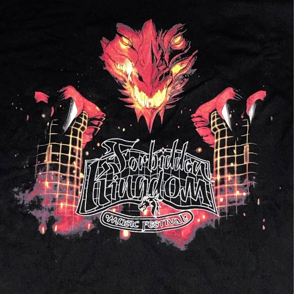 L - Forbidden Kingdom Music Festival S/S T Shirt NWOT